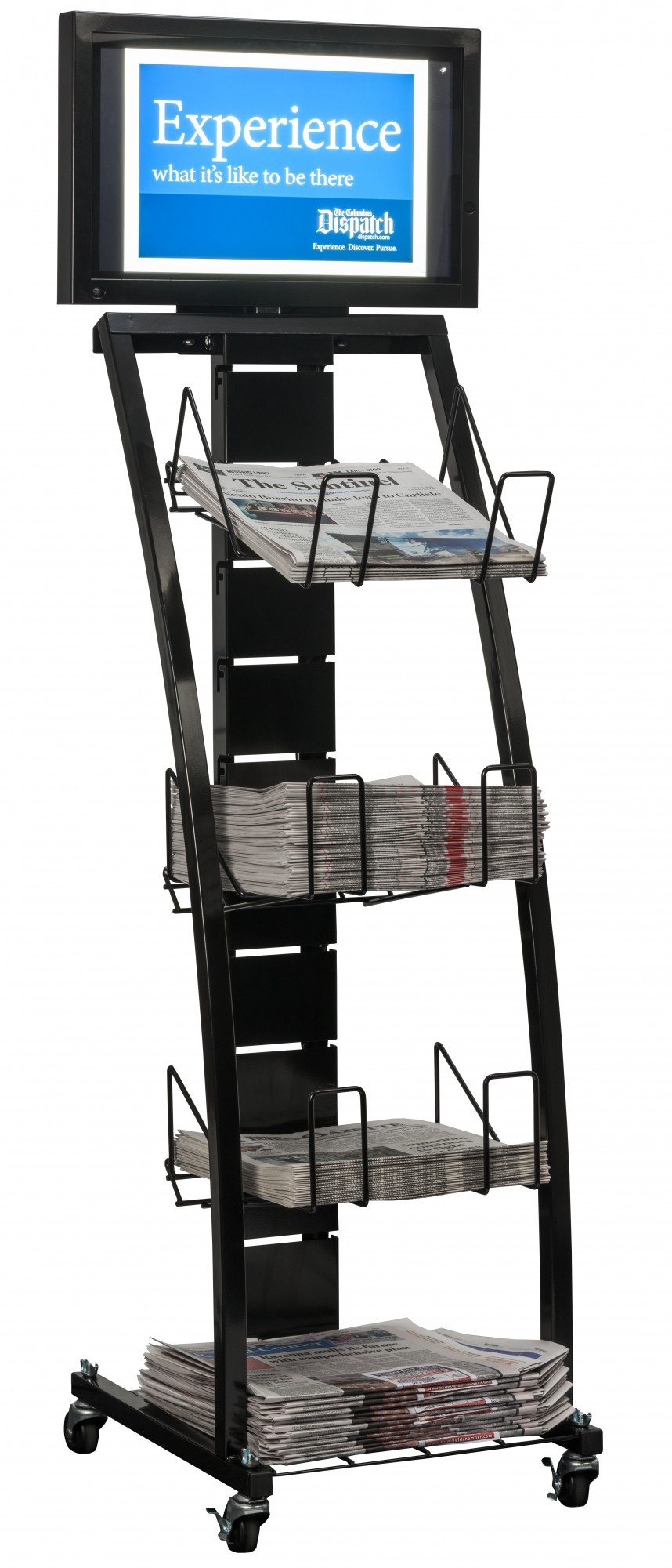 F-2020  Display Rack with Digital Display Monitor and Frame