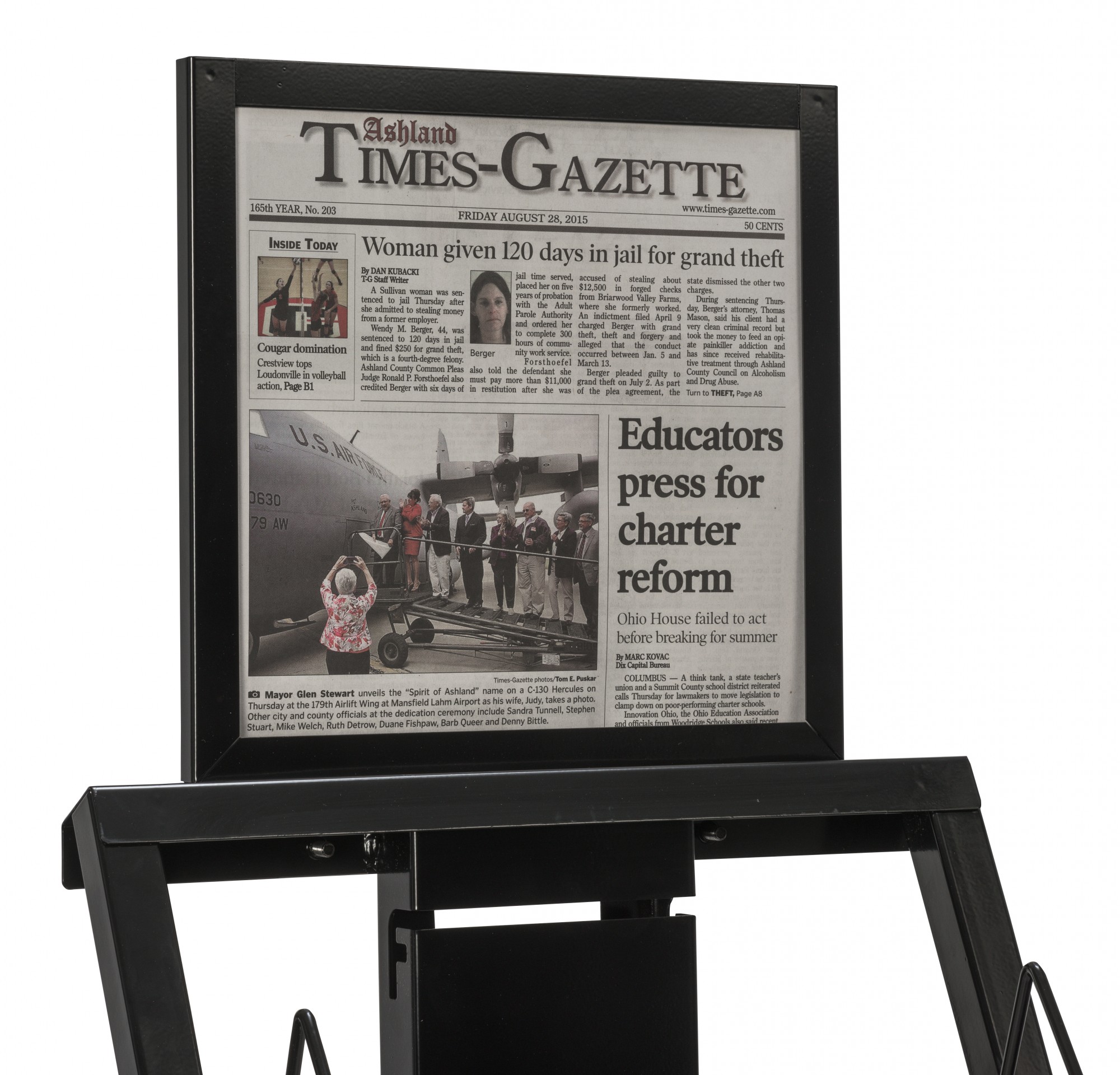 F-2020 Display Rack Top Mounted Paper Holder